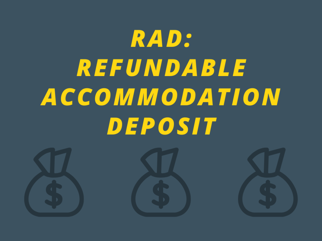 Refundable Accommodation Deposit (RAD), an aged care finance term