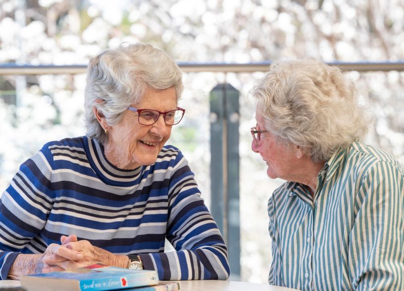 Eldercare Seaford residents laughing.