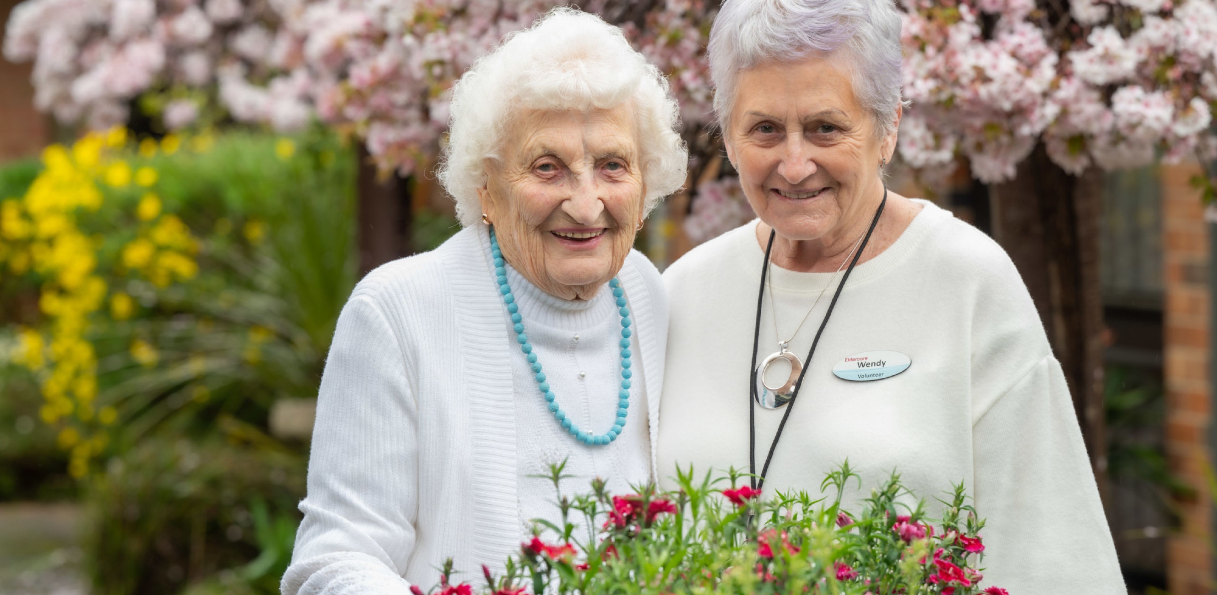 Eldercare Sash Ferguson resident and volunteer smiling into the camera.
