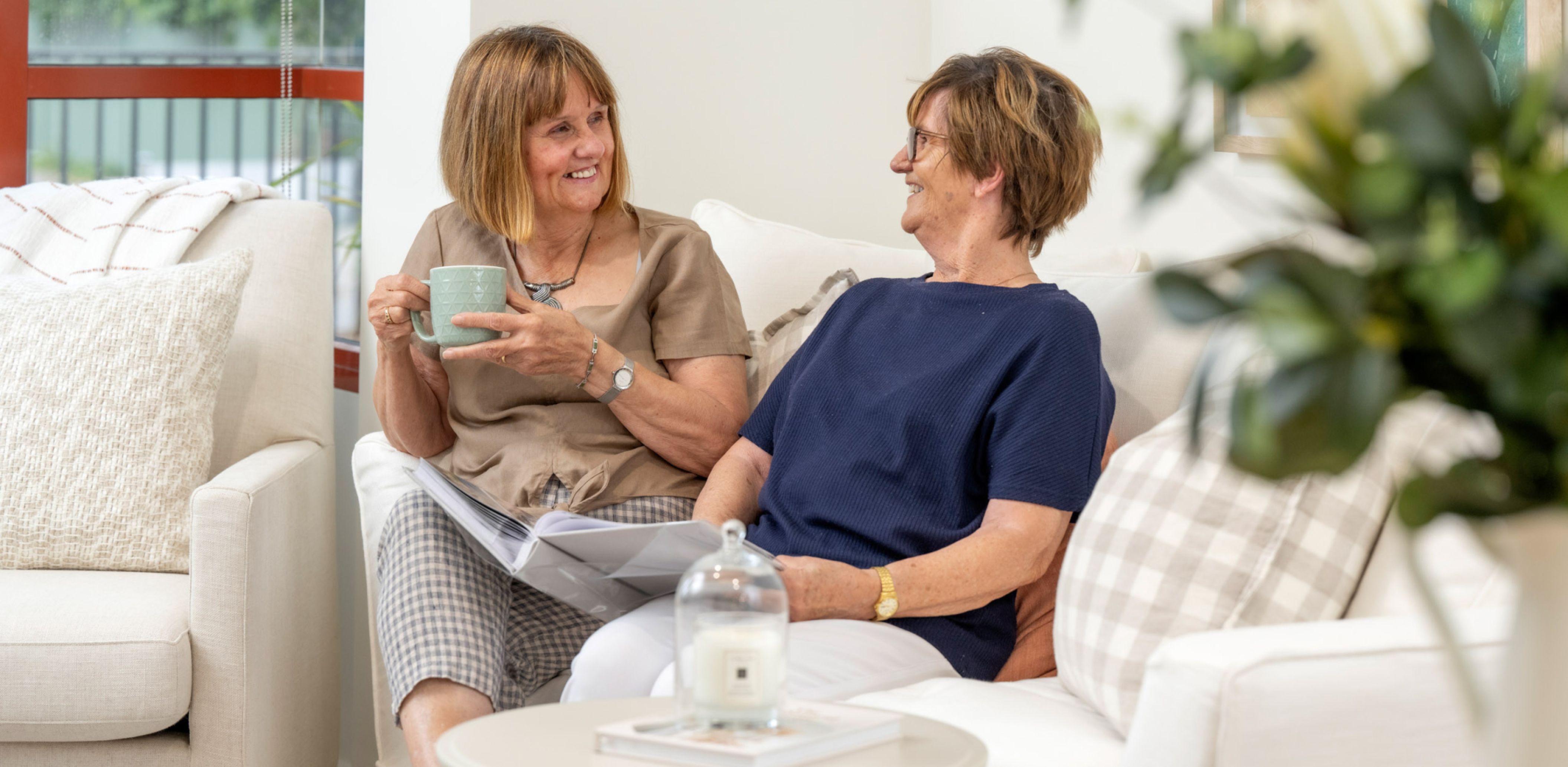 Eldercare Kingsborough Retirement Living residents looking at each other