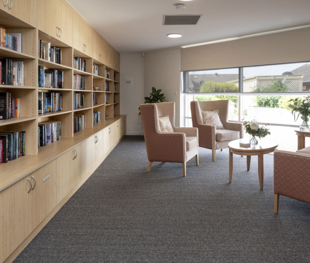 Eldercare Carisfield Retirement Village library.