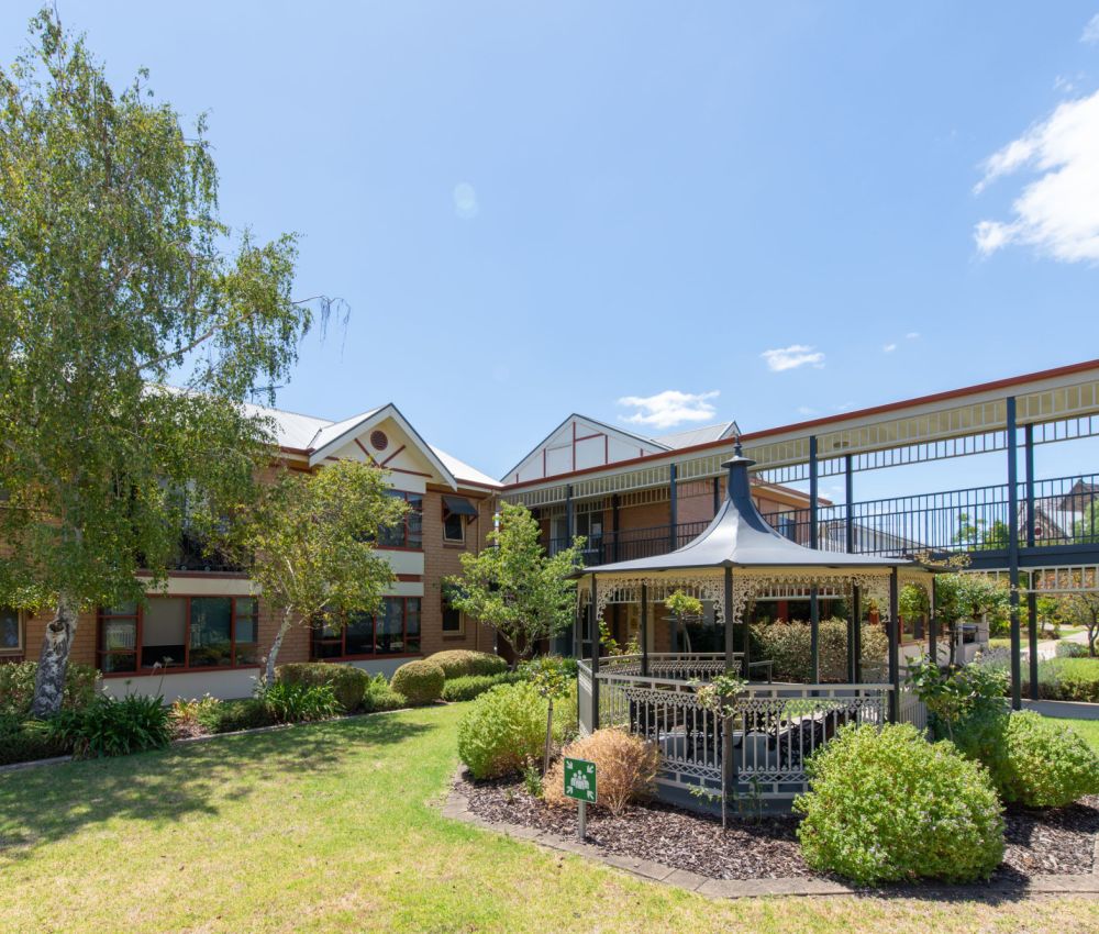 Eldercare College Green Retirement Living courtyard.