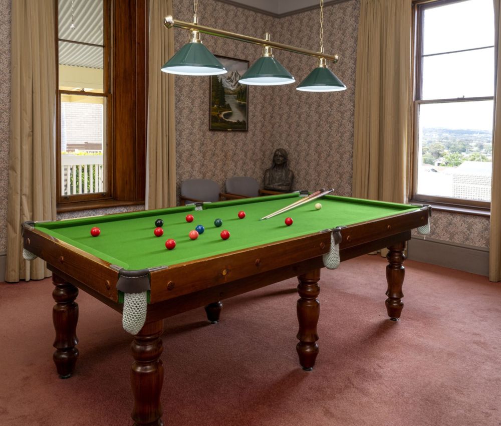 Eldercare The Braes Retirement Village pool table.